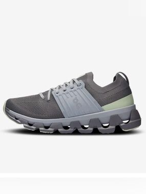On Running Women's Cloudswift3 Athletic Shoes in Gray and Light Green